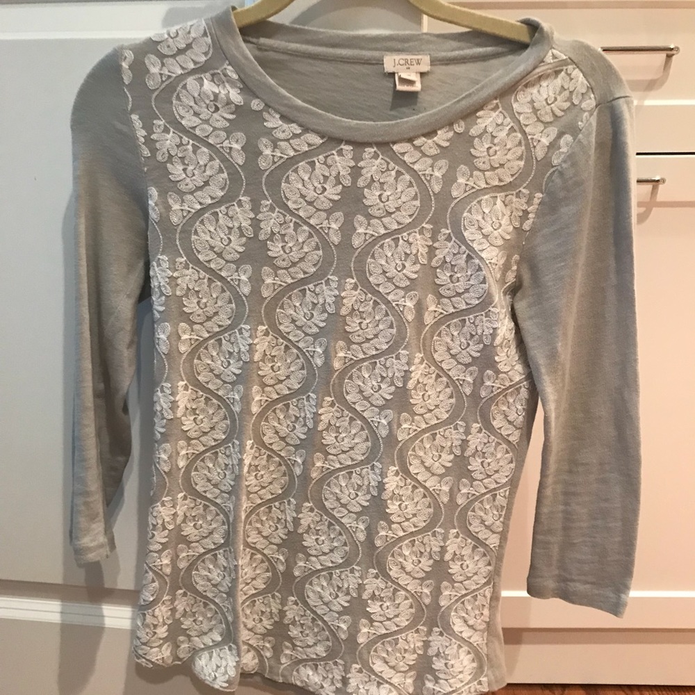 J Crew Factory embroidered top